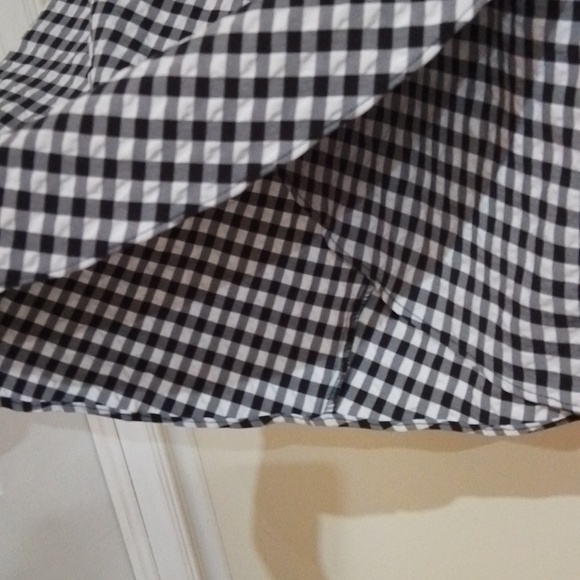 D1🎉Zara XS gingham faux wrap skirt with side buttons NWT - Picture 4 of 8